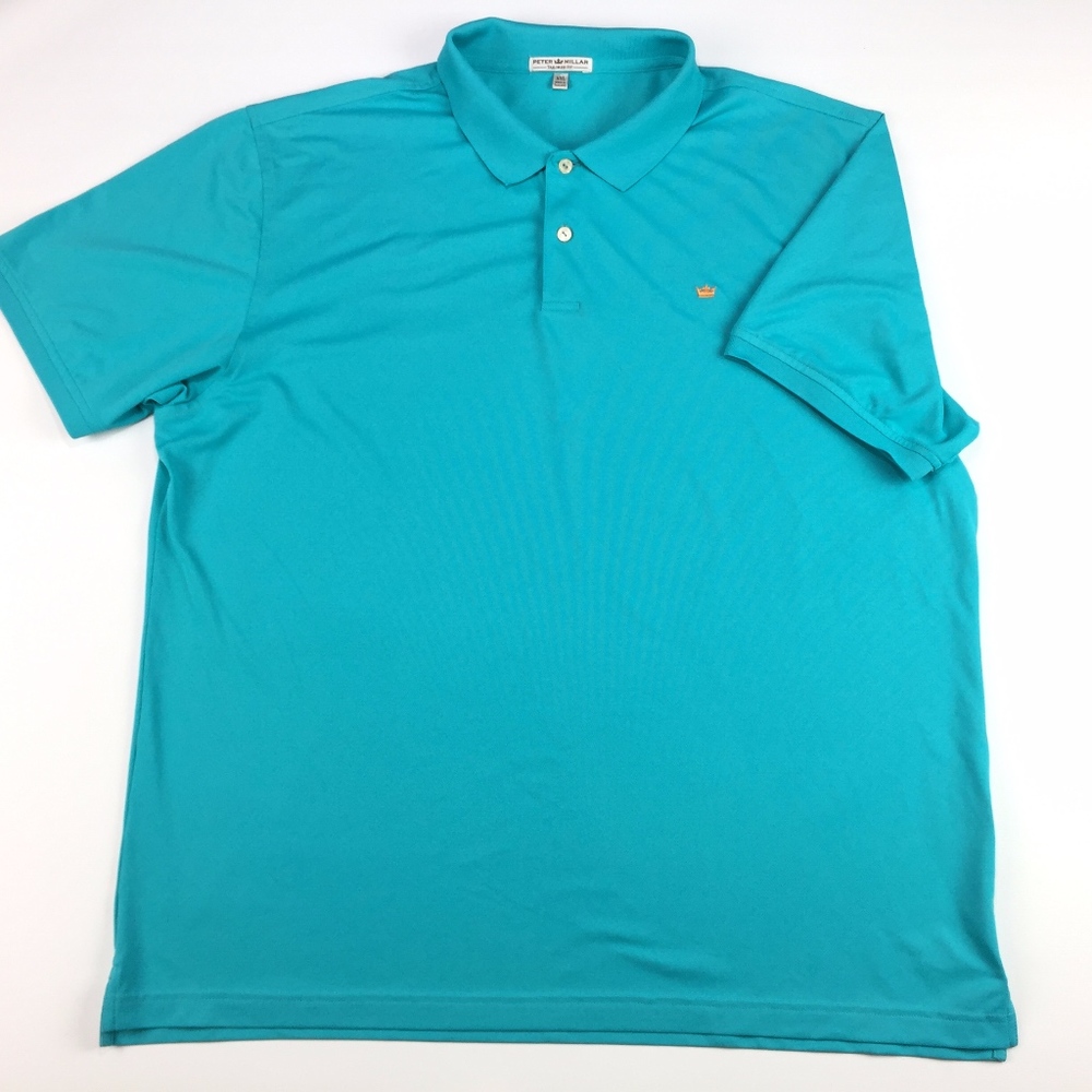 Peter Millar Tailored Fit Short Sleeve Golf Polo Shirt Mens - Picture 2 of 6